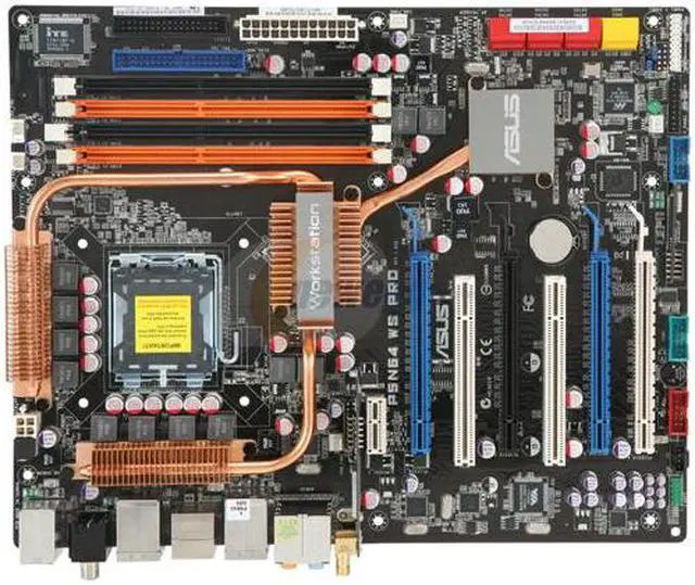 Alt view image 3 of 5 - ASUS P5N64 WS PRO WiFi LGA 775 NVIDIA nForce 790i Ultra SLI ATX Intel Motherboard