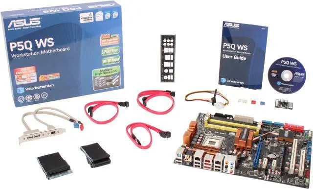 Alt view image 5 of 5 - ASUS P5Q WS LGA 775 Intel P45 ATX Intel Motherboard