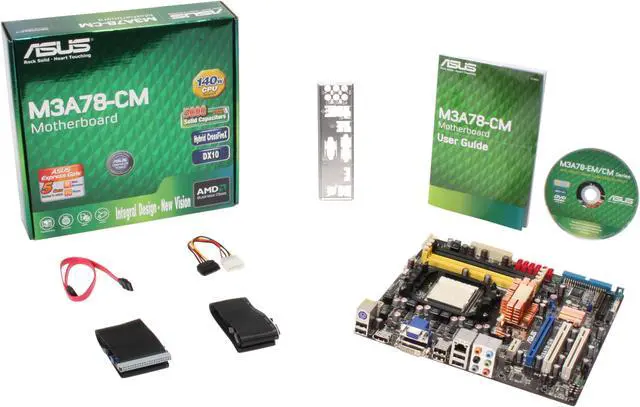 Alt view image 5 of 5 - ASUS M3A78-CM AM2+/AM2 AMD 780V Micro ATX AMD Motherboard