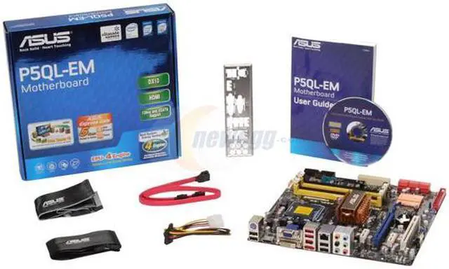 Alt view image 5 of 5 - ASUS P5QL-EM LGA 775 Intel G43 HDMI Intel Motherboard