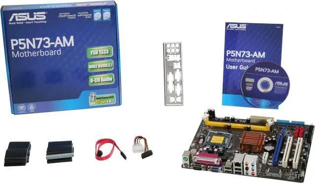 Alt view image 5 of 5 - ASUS P5N73-AM LGA 775 NVIDIA GeForce 7050 Micro ATX Intel Motherboard