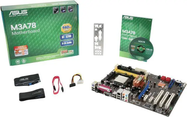 Alt view image 5 of 5 - ASUS M3A78 AM2+/AM2 AMD 770 ATX AMD Motherboard