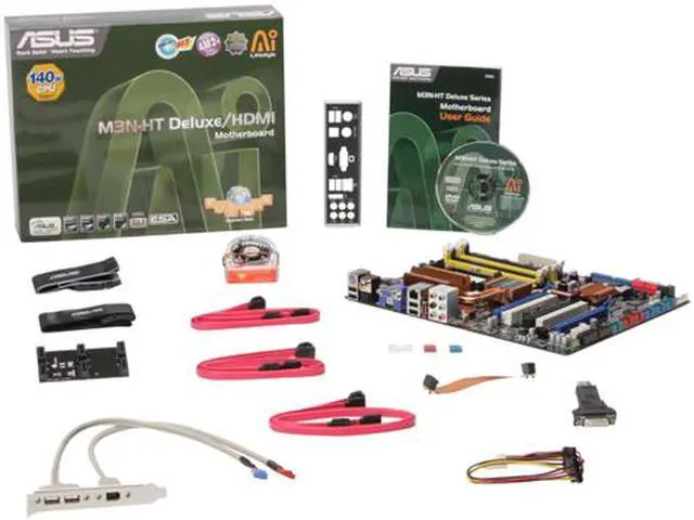 Alt view image 5 of 5 - ASUS M3N-HT Deluxe/HDMI AM2+/AM2 NVIDIA nForce 780a SLI HDMI ATX AMD Motherboard