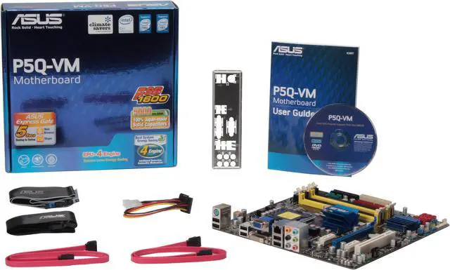 Alt view image 5 of 5 - ASUS P5Q-VM LGA 775 Intel G45 Micro ATX Intel Motherboard