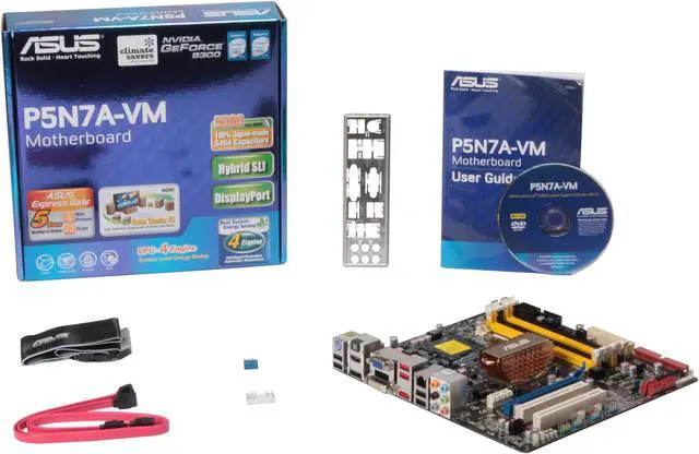 Alt view image 5 of 5 - ASUS P5N7A-VM LGA 775 NVIDIA GeForce 9300/nForce 730i HDMI Micro ATX Intel Motherboard