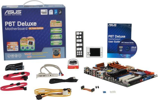 Alt view image 5 of 5 - ASUS P6T Deluxe/OC Palm LGA 1366 Intel X58 ATX Intel Motherboard