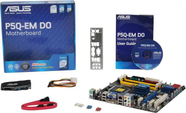 Alt view image 5 of 5 - ASUS P5Q-EM DO LGA 775 Intel Q45 Micro ATX Intel Motherboard