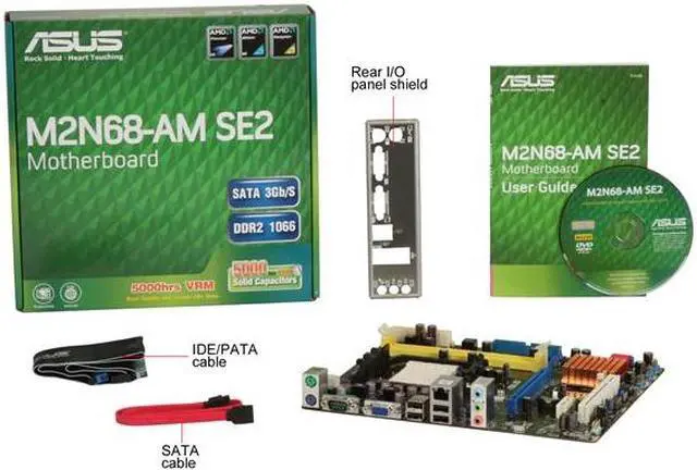 Alt view image 5 of 5 - ASUS M2N68-AM SE2 AM2+/AM2 NVIDIA GeForce 7025 / nForce 630a Micro ATX AMD Motherboard