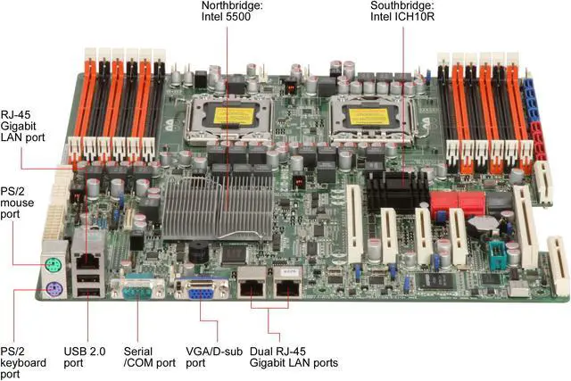 Alt view image 2 of 5 - ASUS Z8NR-D12(ASMB4-IKVM) Dual LGA 1366 Intel 5500 Tylersburg SSI EEB 3.61 Dual Intel Xeon 5500 and 5600 Series w/ Remote Management Server Motherboard