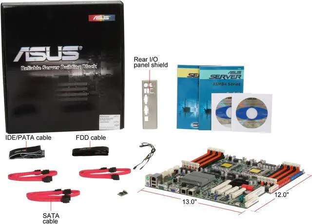 Alt view image 5 of 5 - ASUS Z8NR-D12(ASMB4-IKVM) Dual LGA 1366 Intel 5500 Tylersburg SSI EEB 3.61 Dual Intel Xeon 5500 and 5600 Series w/ Remote Management Server Motherboard