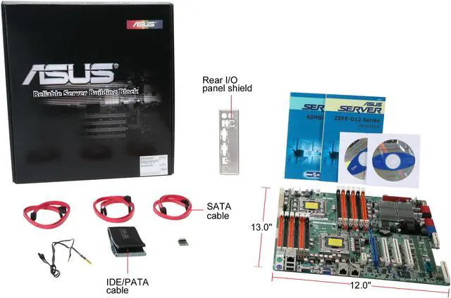 Alt view image 5 of 5 - ASUS Z8PE-D12(ASMB4-IKVM) Dual LGA 1366 Intel 5520 Tylersburg Dual Intel Xeon 5500 and 5600 Series w/ Remote Management Server Motherboard