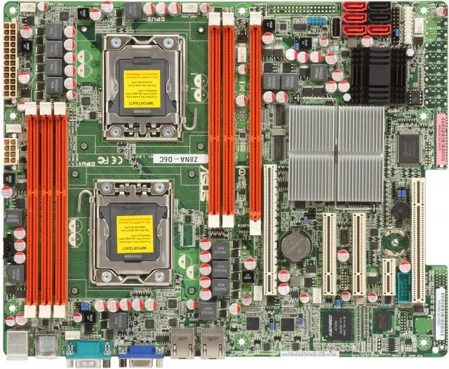 Alt view image 3 of 5 - ASUS Z8NA-D6C Dual LGA 1366 Intel 5500 ATX Dual Intel Xeon 5500 and 5600 Series Server/Workstation Motherboard