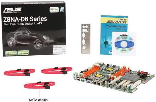 Alt view image 5 of 5 - ASUS Z8NA-D6C Dual LGA 1366 Intel 5500 ATX Dual Intel Xeon 5500 and 5600 Series Server/Workstation Motherboard