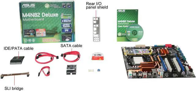 Alt view image 5 of 5 - ASUS M4N82 Deluxe AM3/AM2+/AM2 NVIDIA nForce 980a SLI AMD Motherboard