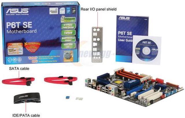 Alt view image 5 of 5 - ASUS P6T SE LGA 1366 Intel X58 ATX Intel Motherboard