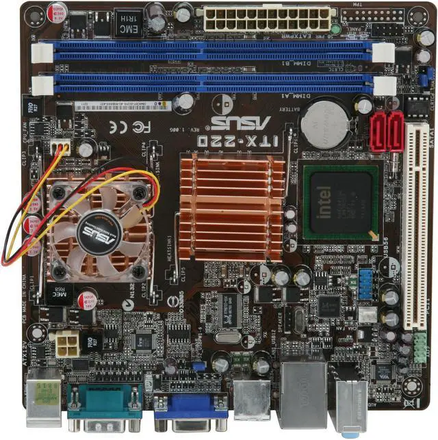 Alt view image 3 of 5 - ASUS ITX-220 Celeron 220 onboard M Intel 945GC Mini ITX Motherboard / CPU Combo