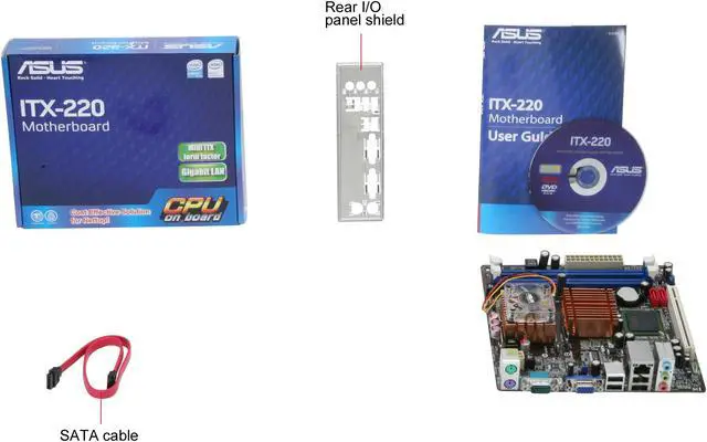 Alt view image 5 of 5 - ASUS ITX-220 Celeron 220 onboard M Intel 945GC Mini ITX Motherboard / CPU Combo
