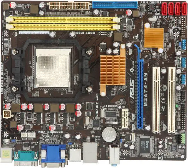 Alt view image 3 of 5 - ASUS M2A74-AM AM3/AM2+/AM2 AMD 740G Micro ATX AMD Motherboard