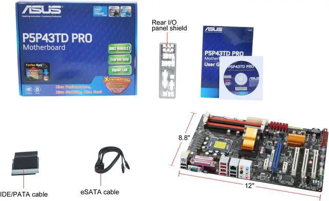 Alt view image 5 of 5 - ASUS P5P43TD Pro LGA 775 Intel P43 ATX Intel Motherboard