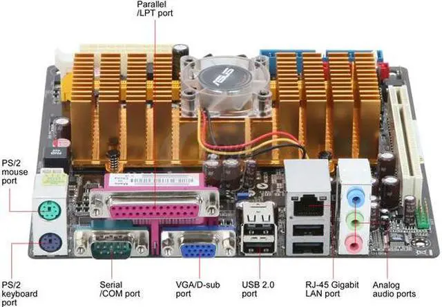 Alt view image 2 of 5 - ASUS AT3GC-I Intel Atom 330 479 Intel 945GC Mini ITX Motherboard / CPU Combo