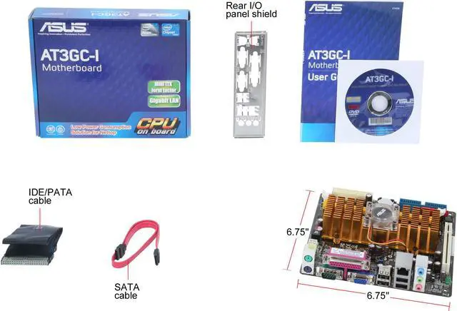 Alt view image 5 of 5 - ASUS AT3GC-I Intel Atom 330 479 Intel 945GC Mini ITX Motherboard / CPU Combo