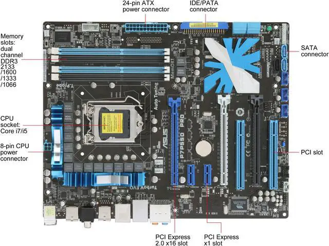 Alt view image 9 of 11 - ASUS P7P55D PRO LGA 1156 Intel P55 ATX Intel Motherboard