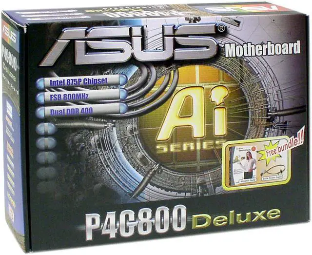 Alt view image 4 of 4 - ASUS P4C800 DELUXE-UAY Socket 478 Intel 875P ATX Intel Motherboard