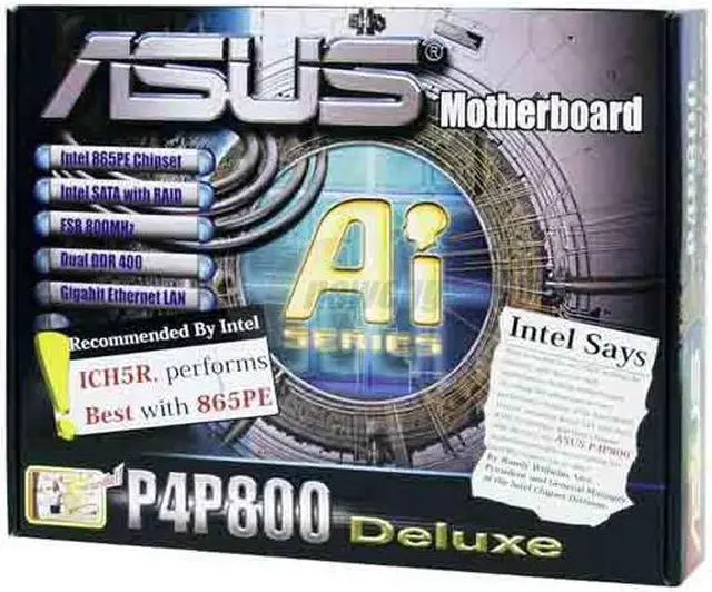 Alt view image 4 of 4 - ASUS P4P800 Deluxe Socket 478 Intel 865PE ATX Intel Motherboard