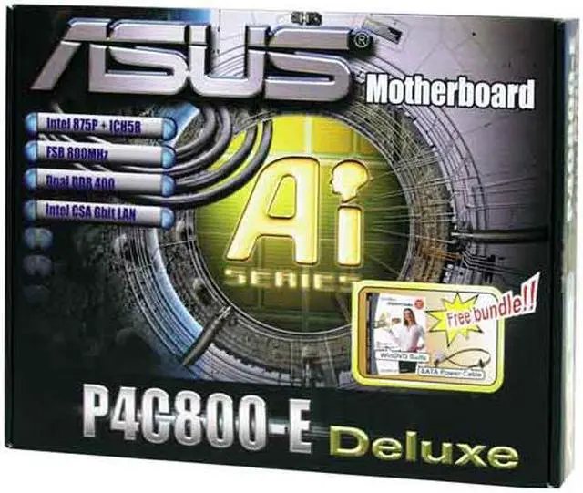Alt view image 5 of 5 - ASUS P4C800-E Deluxe Socket 478 Intel 875P ATX Intel Motherboard