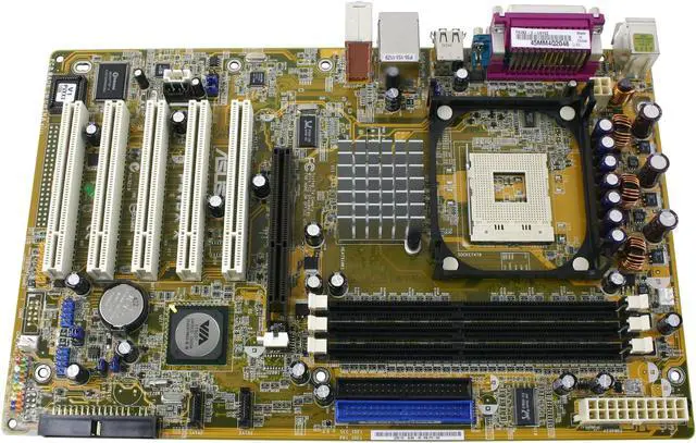 Alt view image 3 of 5 - ASUS P4V8X-X Socket 478 VIA P4X533 ATX Intel Motherboard