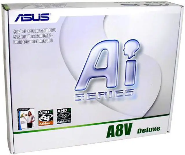 Alt view image 6 of 6 - ASUS A8V DELUXE 939 VIA K8T800 Pro ATX AMD Motherboard