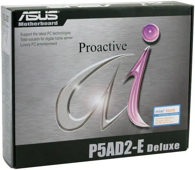 Alt view image 5 of 5 - ASUS P5AD2-E Deluxe LGA 775 Intel 925XE ATX Intel Motherboard