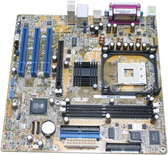 Alt view image 2 of 4 - ASUS P4S8X-MX Socket 478 SiS 661GX Micro ATX Intel Motherboard