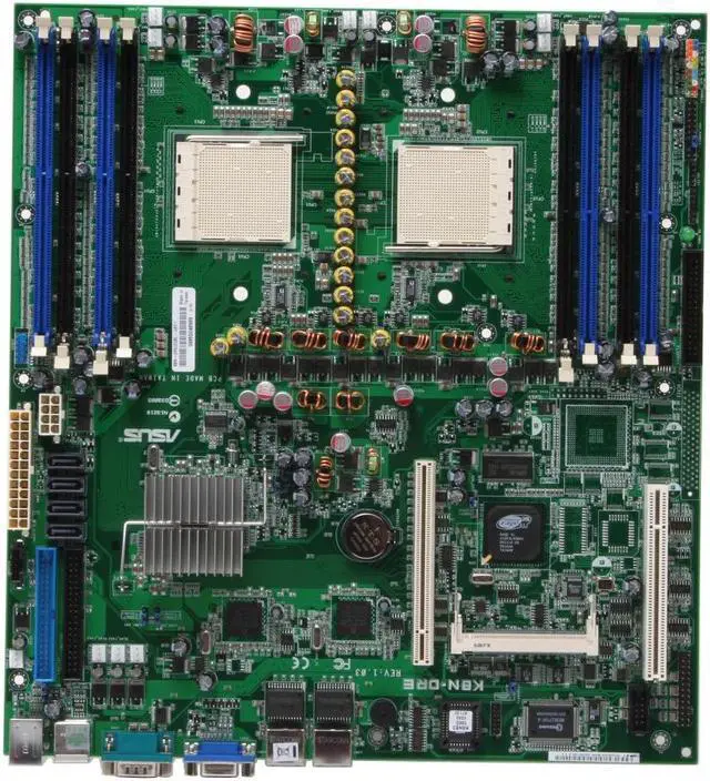 Alt view image 3 of 5 - ASUS K8N-DRE Extended ATX Server Motherboard Dual 940 NVIDIA nForce 2200 Professional