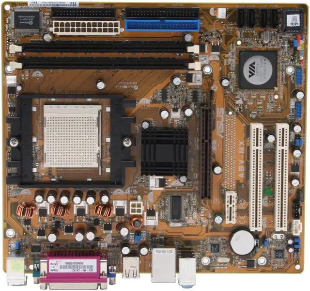 Alt view image 3 of 5 - ASUS A8V-MX 939 VIA K8M800 Micro ATX AMD Motherboard