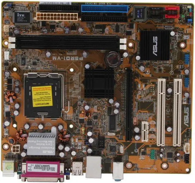 Alt view image 3 of 5 - ASUS P5RD1-VM LGA 775 ATI Radeon Xpress 200 Micro ATX Intel Motherboard