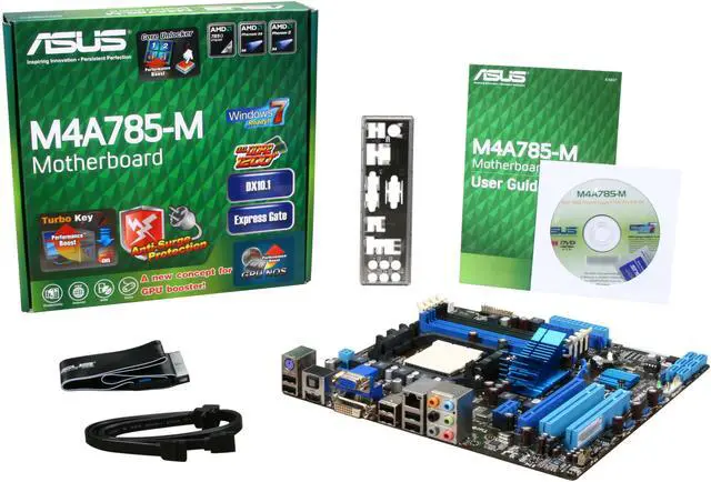 Alt view image 5 of 5 - ASUS M4A785-M AM3/AM2+/AM2 AMD 785G HDMI Micro ATX AMD Motherboard