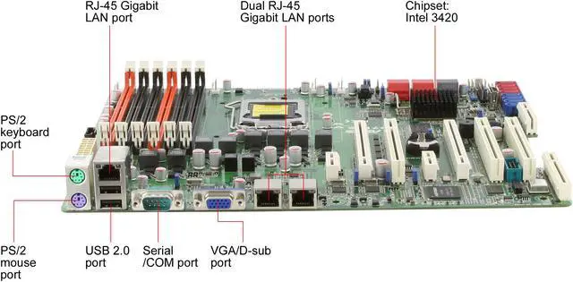 Alt view image 8 of 11 - ASUS P7F-E ATX Server Motherboard LGA 1156 Intel 3420 w/ Flex-E Technology