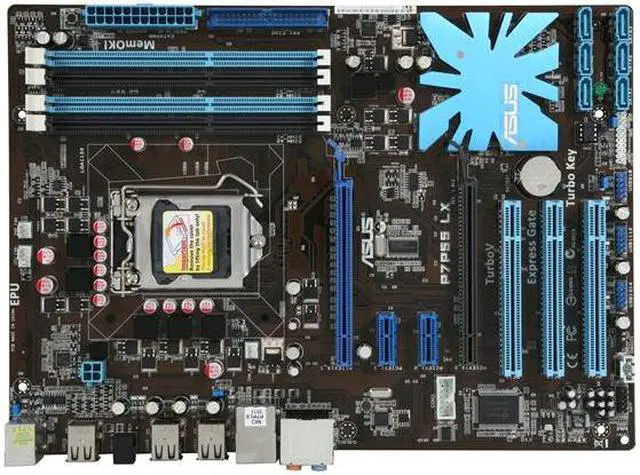 Alt view image 3 of 5 - ASUS P7P55 LX LGA 1156 Intel P55 ATX Intel Motherboard