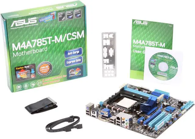 Alt view image 5 of 5 - ASUS M4A785T-M AM3 AMD 785G HDMI Micro ATX AMD Motherboard