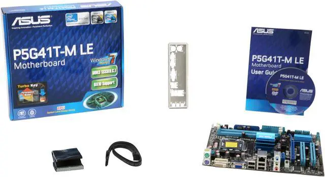 Alt view image 5 of 5 - ASUS P5G41T-M LE LGA 775 Intel G41 Micro ATX Intel Motherboard