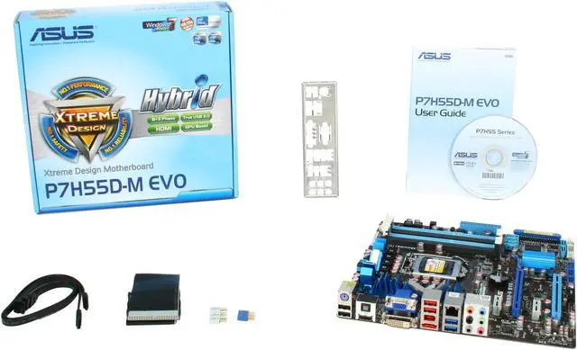 Alt view image 5 of 5 - ASUS P7H55D-M EVO LGA 1156 Intel H55 HDMI USB 3.0 Micro ATX Intel Motherboard