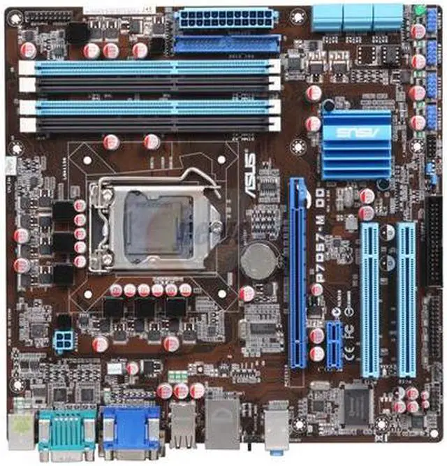 Alt view image 3 of 5 - ASUS P7Q57-M DO/CSM LGA 1156 Intel Q57 HDMI Micro ATX Intel Motherboard