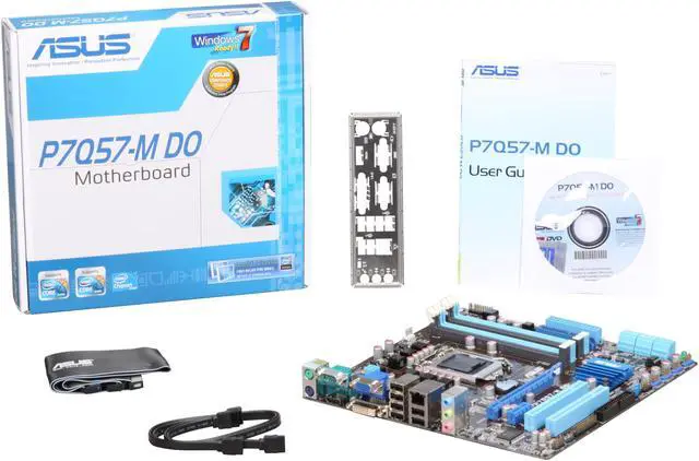 Alt view image 5 of 5 - ASUS P7Q57-M DO/CSM LGA 1156 Intel Q57 HDMI Micro ATX Intel Motherboard