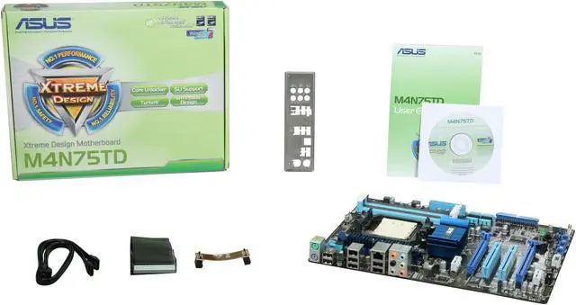 Alt view image 5 of 5 - ASUS M4N75TD AM3 NVIDIA nForce 750a SLI ATX AMD Motherboard