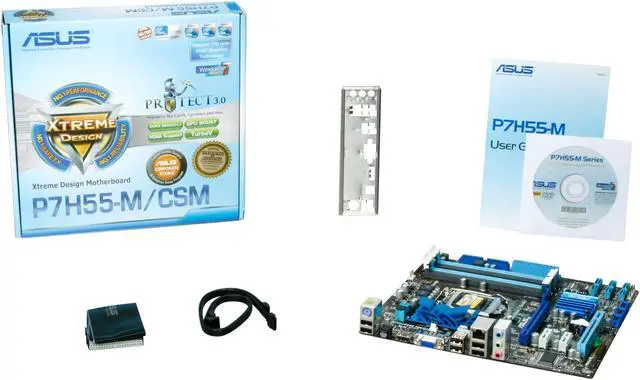 Alt view image 5 of 5 - ASUS P7H55-M/CSM LGA 1156 Intel H55 HDMI Micro ATX Intel Motherboard