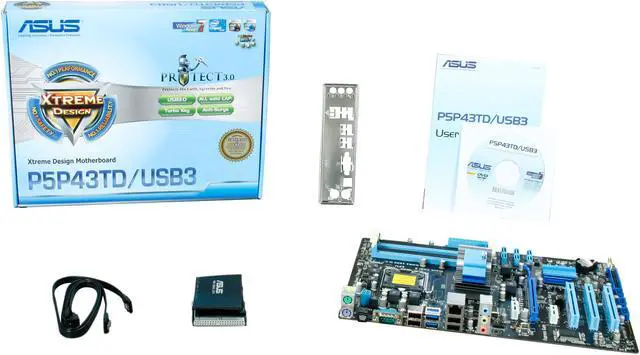 Alt view image 5 of 5 - ASUS P5P43TD/USB3 LGA 775 Intel P43 USB 3.0 ATX Intel Motherboard