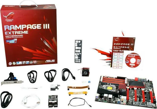 Alt view image 5 of 5 - ASUS Rampage III Extreme LGA 1366 Intel X58 USB 3.0 ATX Intel Motherboard