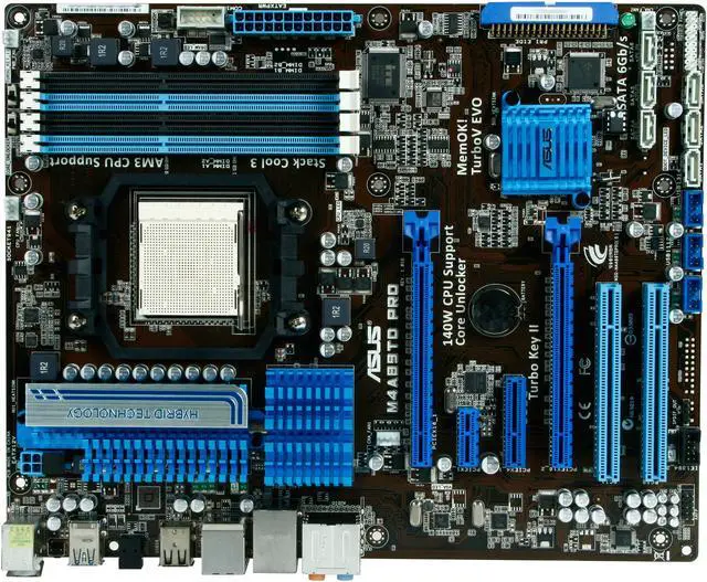 Alt view image 3 of 5 - ASUS M4A89TD PRO AM3 AMD 890FX ATX AMD Motherboard
