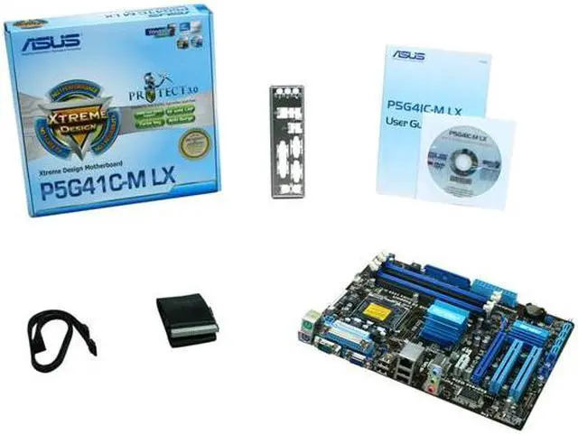 Alt view image 5 of 5 - ASUS P5G41C-M LX LGA 775 Intel G41 Micro ATX Intel Motherboard